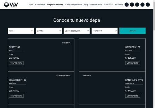 Proyectos en venta - VyV Inmobiliaria