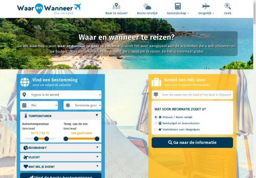 Waar en Wanneer Te Reizen? Uw Vakantie Met Perfect Weer