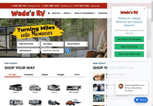 
        RV Dealer in Oklahoma | Wade's RV 
    