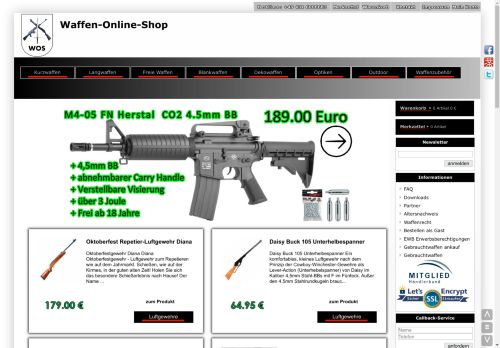 Waffen Online Shop | Waffen und Munition