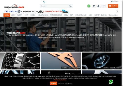 Autorecambios y consumibles | Tienda de recambios wagenparts.com