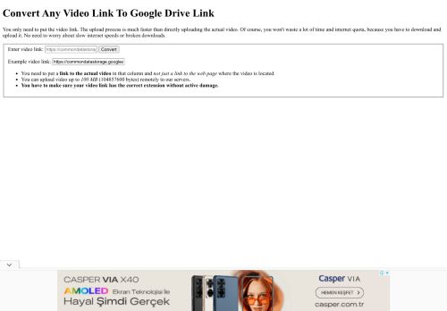 Convert Any Video Link To Google Drive Link