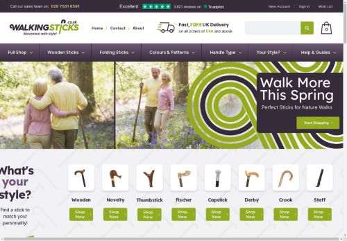 Walking Sticks & Walking Canes - WalkingSticks.co.uk