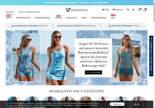 Damen Badeanzüge und Bikinis und Tankinis Sale Online | WalkOnBeach