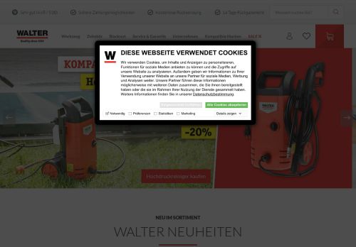 WALTER Werkzeuge Online Shop | Werkzeug & Zubehör online kaufen