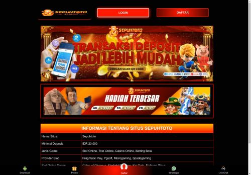 Sepuhtoto | Daftar Situs Agen Slot toto 88 Keren Trusted by 180