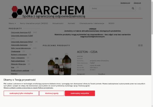 WARCHEM Sp. z o.o.  Hurtownia odczynników chemicznych