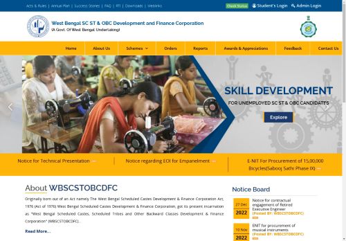 :: West Bengal SC ST & OBC Development and Finance Corporation ::