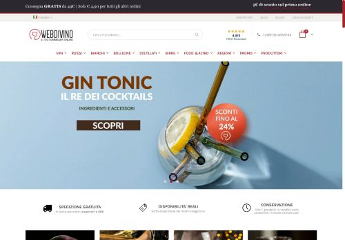 Enoteca Online, eCommerce Vino e Liquori | Webdivino.it