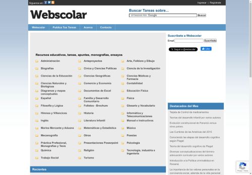 Apuntes, Tareas, Monografias, Trabajos, Ensayos | Webscolar