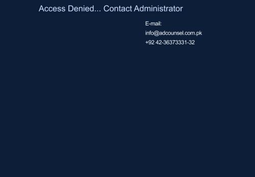 Access Denied - Cloud Based ERP