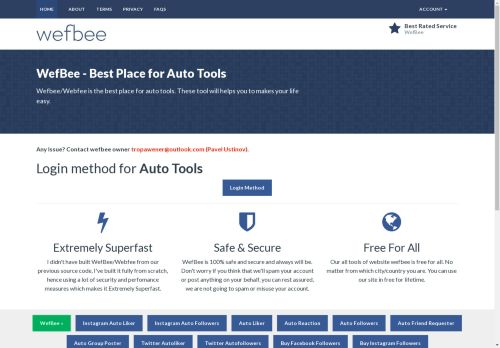 Wefbee - Best Place for Auto Tools.