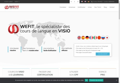 Cours d'anglais en ligne & Formation en langues | WEFIT