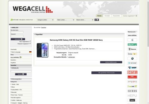 Wegacell - Mobilfunkzubehör mit Profil - Topartikel