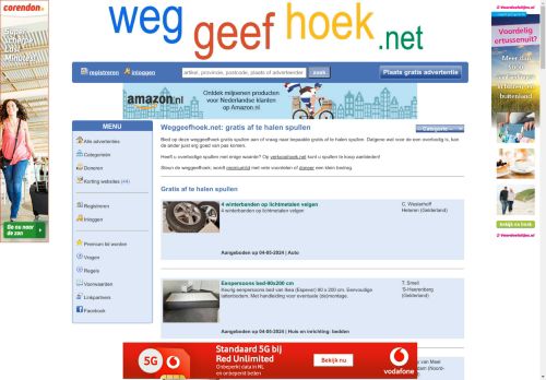 Weggeefhoek.net: gratis af te halen spullen