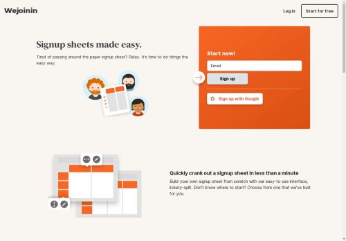 Signup sheets made easy | Wejoinin