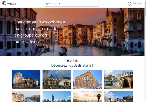 WeLink | Réservation de visites et activités touristiques 100% Francophone