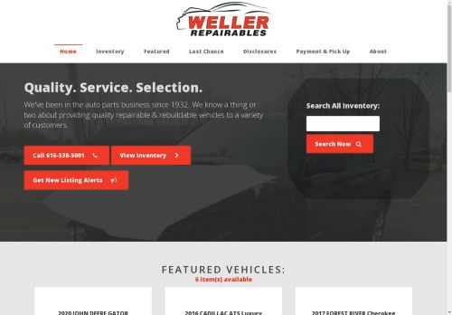 
	Salvage Cars for Sale in Michigan | Weller Repairables