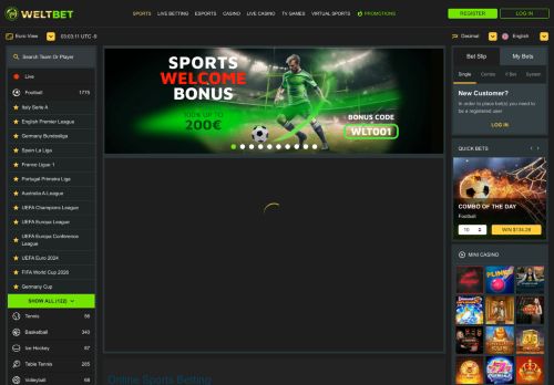 Online Sports Betting - Sports Betting Odds | Weltbet