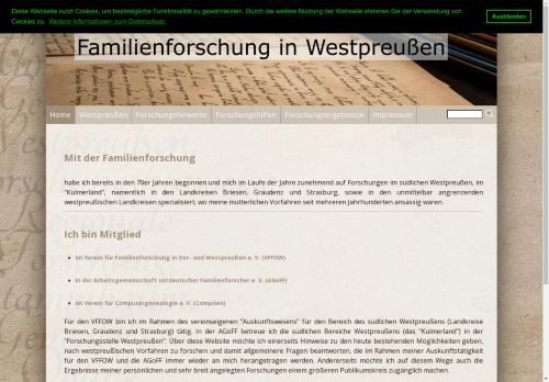 Familienforschung in Westpreußen - Home