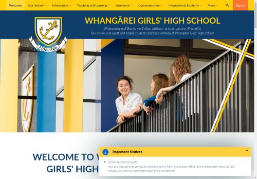 Welcome | Whangārei Girls' High School