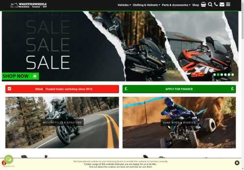  :: WHATEVERWHEELS LTD - ATV, Motorbike & Scooter Centre - Lancashire's Best For Quad, Buggy, 50cc & 125cc Motorcycle and Moped Sale