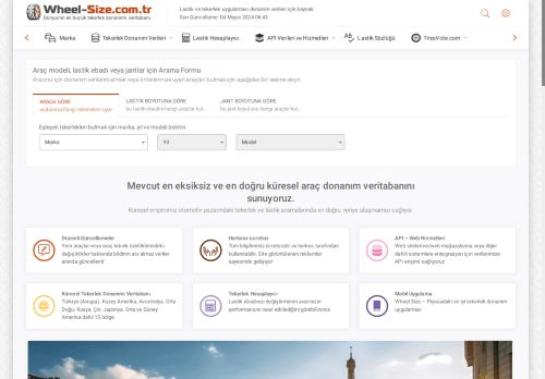 Wheel-Size.com.tr :: AraÃ§lar iÃ§in KÃ¼resel Tekerlek DonanÄ±mÄ± VeritabanÄ±