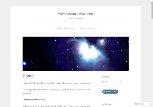 WhiteMoon x BlackSun – A place for writing