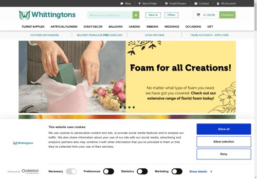 Whittingtons - The UKs largest florist sundry wholesaler