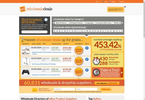 Wholesale Deals UK - Wholesalers, Dropshippers, Importers & Distributors Database | Home |