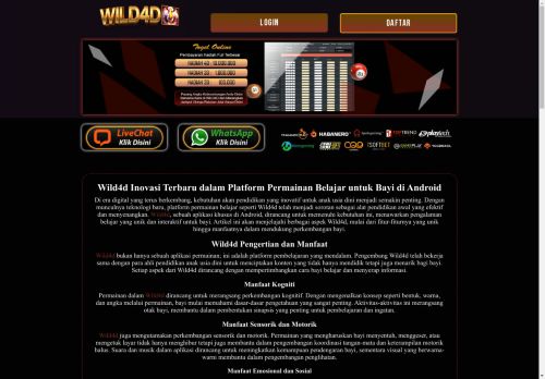 Wild4d: Platfotm Permainan Belajar Bayi Android