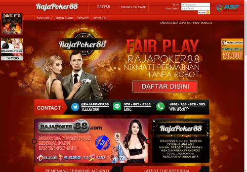 RAJAPOKER88 : Bandar Judi Poker Online, DominoQQ, Terpercaya Di Indonesia