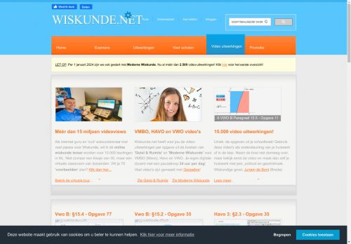 Wiskunde.net | Wiskunde A en B - Video uitwerkingen