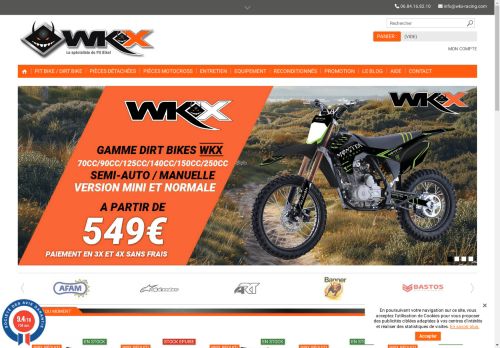 Dirt Bike, Pit Bike, Mini Moto et Pièces pas cher - WKX-RACING