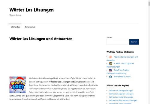 Wörter Los Lösungen und Antworten - Wörter Los Lösungen