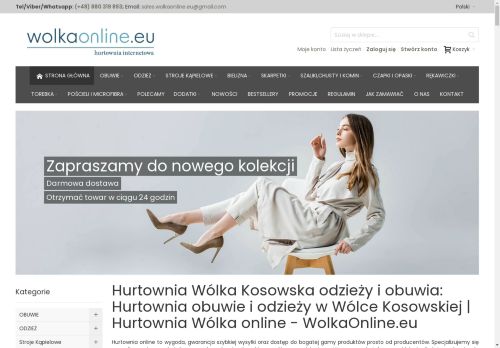 Internetowa hurtownia wólka kosowska odzieży, obuwia i dodatków - Hurtownia WolkaOnline.eu