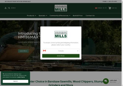 Portable Sawmills, Bandsaw Mills, & Wood Chippers | Woodland Mills USA