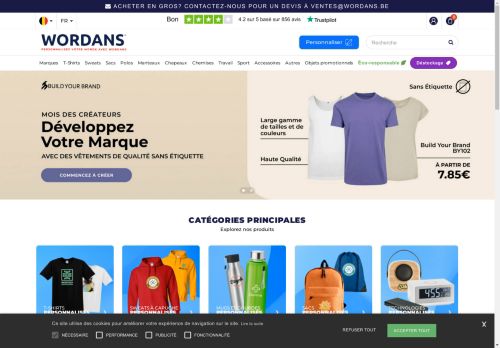 
Tee shirts Pas Cher en Gros, Vêtements unis et Accessoires | Wordans Belgique
