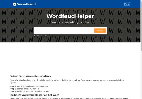 Wordfeud Helper (WordfeudGenerator) - WordfeudHelper.nl