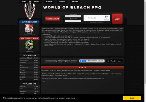 World of Bleach online RPG