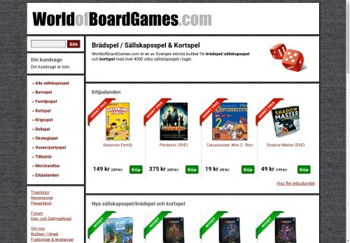 Brädspel/Sällskapsspel och Kortspel - WorldofBoardGames.com