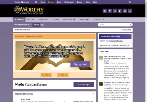 Worthy Christian Forums