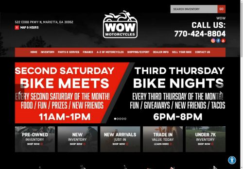 WOW Motorcycles - New & Used Motorcycles Sales, Service, and Parts in Marietta, GA, near Atlanta, Alpharetta, Acworth and Dallas