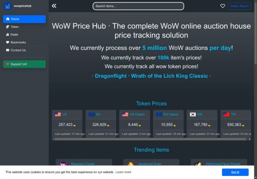 WoW Price Hub - WoW Auction House Prices and Data