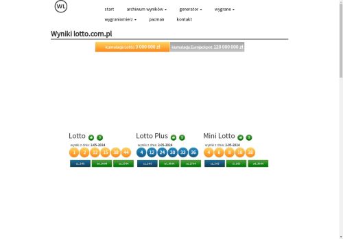 Wyniki lotto - lepsza strona lotto. Aktualne wyniki wszystkich gier lotto