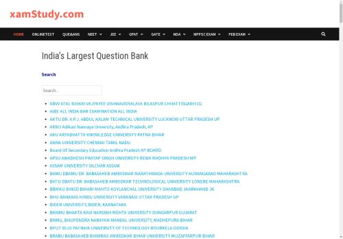 India's Largest Question Bank - xamStudy.com