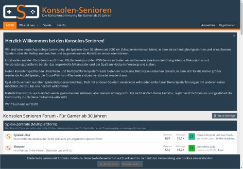 Konsolen Senioren Forum - Für Gamer ab 30 Jahren