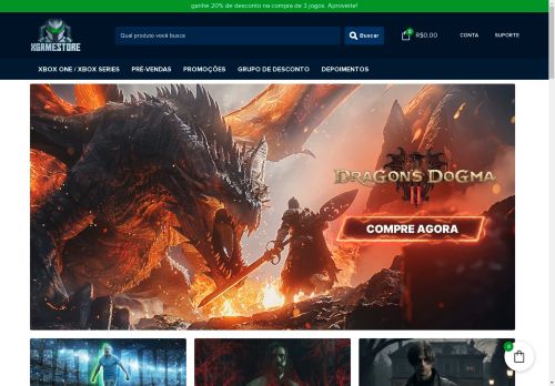 XGamestore - Jogos de Xbox em Mídia Digital com 70% desconto