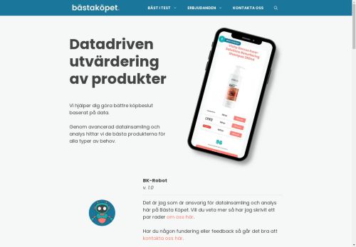 Bästa Köpet - Avancerad datadriven utvärdering av produkter