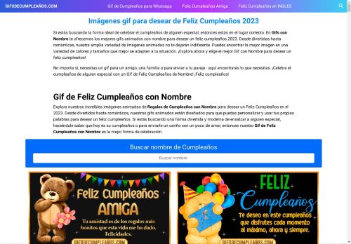 ▷ GiF de Feliz cumpleaños con Nombre 